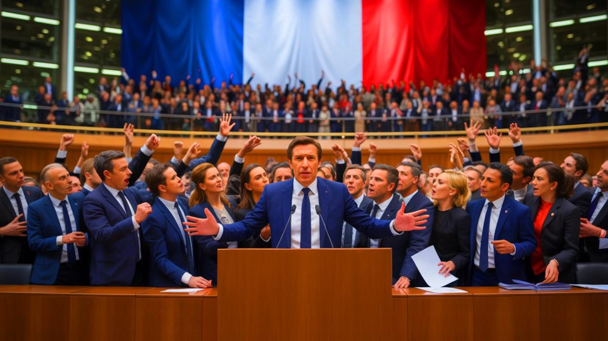 „Abgeordnete drohen mit Misstrauen“: Französischer Premier kämpft um 100 Milliarden € Haushaltsplan im Parlament Illustration von Frankreichs Premierminister François Bayrou während einer Pressekonferenz zur Haushaltskrise.