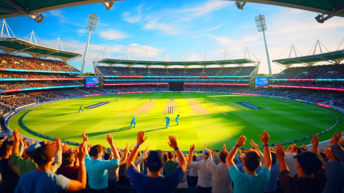 „England dominierte Cricket wie nie zuvor!“: Historischer Sieg von Englands Cricket-Team löst weltweite Begeisterung und Entsetzen in der Sportwelt aus Illustration von der Einführung des Cricket-Turniers "The Hundred" in England.