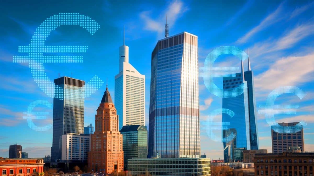 Europäische Banken enthüllen geheime Strategie und erschüttern den aufstrebenden Stablecoin-Markt für Ihre Finanzen massiv! Illustration von der Einführung eines eurogestützten Stablecoins durch ein europäisches Bankenkonsortium.