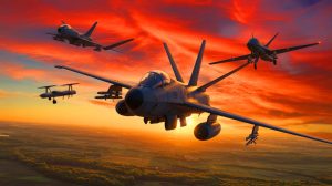 Illustration von der Verletzung des polnischen Luftraums durch russische Drohnen und der Reaktion der NATO.