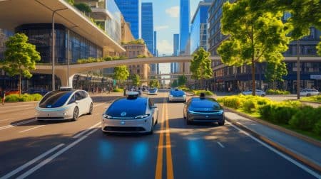 „Es ist schlimmer als gedacht“: Ex-Tesla-Manager enthüllt schockierende Geheimnisse der E-Mobilität (und Sie sind betroffen) Illustration von der Zukunft autonomer Fahrzeuge in der europäischen Automobilindustrie.