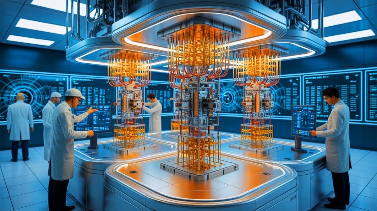 „Princetons neuer Quantensprung: Revolutionärer Chip zeigt Weg zur Quantenüberlegenheit“ Illustration von der Entwicklung eines supraleitenden Qubits an der Princeton University.